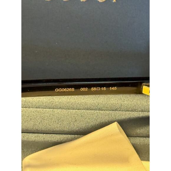 Gucci 58mm Cat Eye Sunglasses black with yellow lenses - Picture 7 of 11